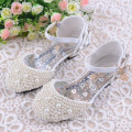 Ws353-21 Wholesale China Kids Shoes Hot Sale Korean Princess Shoes Girl High Heel Sandal Shoes Sweet Girl Shoes